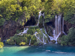 Park Narodowy Jezior Plitwickich, Drzewa, Wodospad, Chorwacja, Roślinność